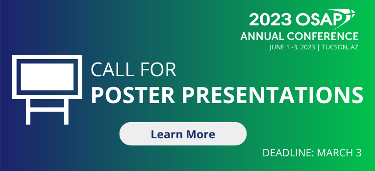 2023 OSAP Annual Conference - Call for Poster Presentations